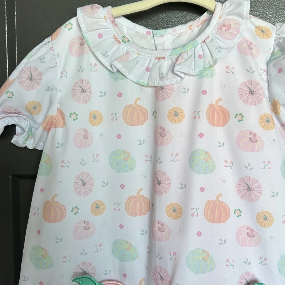 Cecil and Lou pumpkin pocket dress